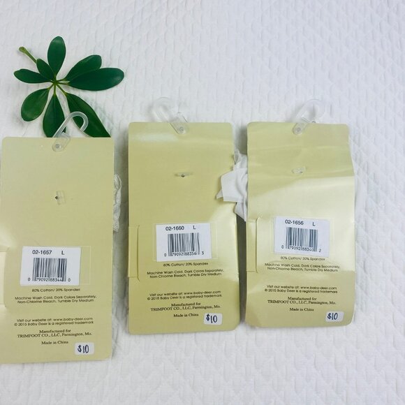 NWT Baby Deer White Black Boot Socks Lace Buttons Bundle of 3 Large - Picture 2 of 5